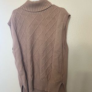 Sleeveless turtleneck sweater mock neck women size xxl